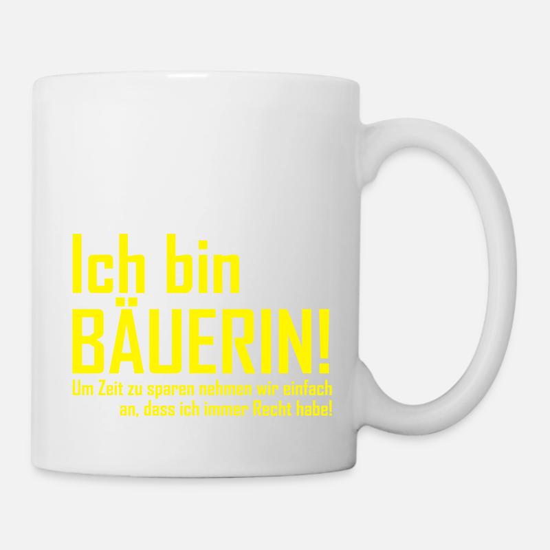 ich bin bäuerin - Tasse - Weiß