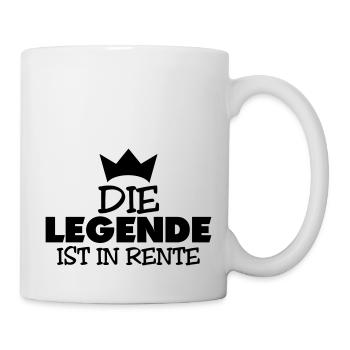 die legende ist in rente - Tasse - Weiß - Rechts