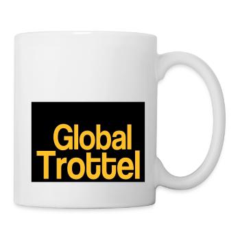 Global Trottel Flache Erde Erde Flacherdler Shirt - Tasse - Weiß - Rechts