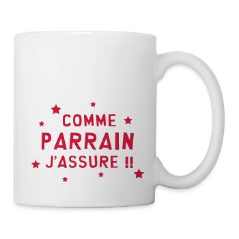 Parrain / Oncle / Tonton / Famille / Filleul - Mug blanc - blanc - Droite