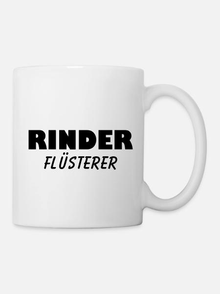 rinder flüsterer - Tasse - Weiß