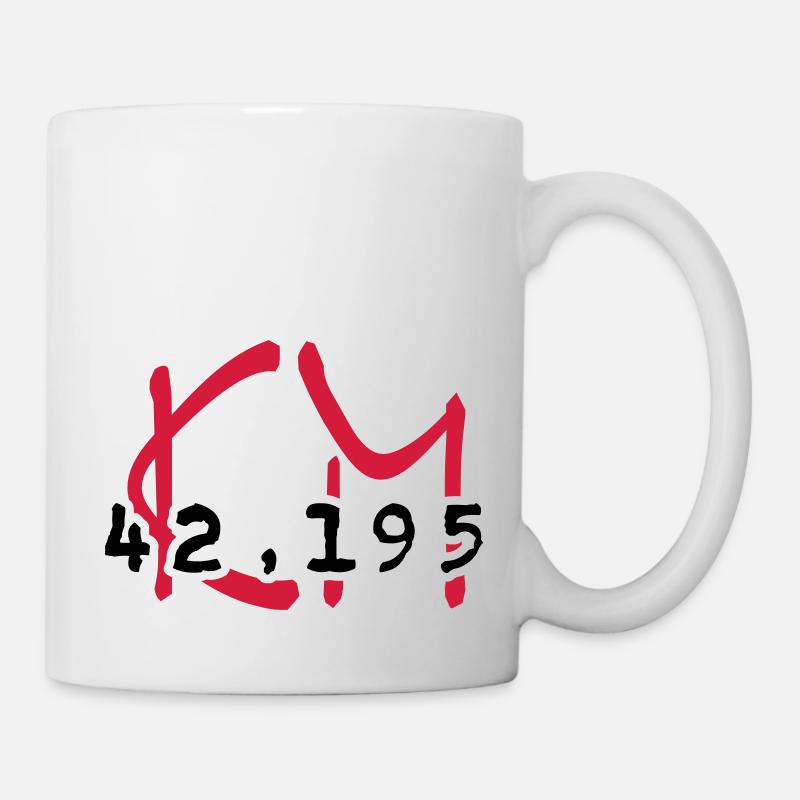 Marathonstrecke / marathon distance 42,195 km (2c) - Tasse - Weiß