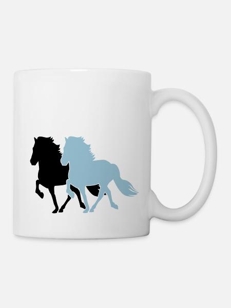 2 Tölter - Tasse - Weiß