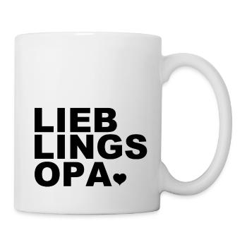 Lieblings Opa - Großvater - Opi - Großeltern - Tasse - Weiß - Rechts
