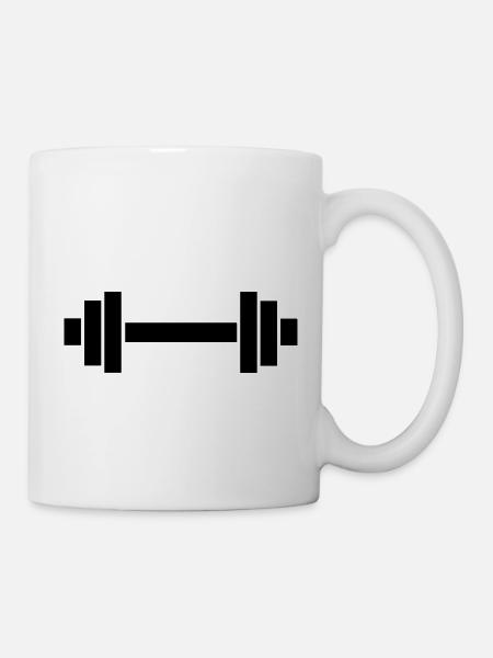 hantel - Tasse - Weiß
