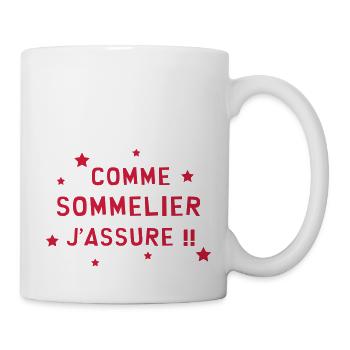 Sommelier / Sommelière / Caviste / Vin / Oenologue - Mug blanc - blanc - Droite