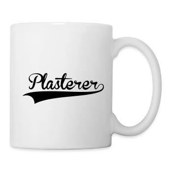 plasterer retro college baseball style l - Mug - white - Right