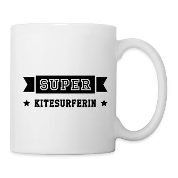 Kitesurf Kitesurfer Kite Kitesurfen Surf Surfer - Tasse - Weiß - Rechts