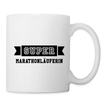 Marathonläufer Marathonläuferin Laufen Läufer - Tasse - Weiß - Rechts