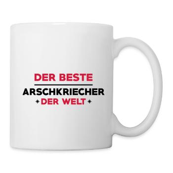 Arschkriecher Arschkriecherin Heuchler Heuchlerin - Tasse - Weiß - Rechts