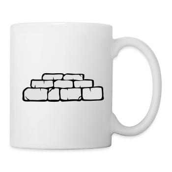 mur brique parpin - Mug blanc - blanc - Droite