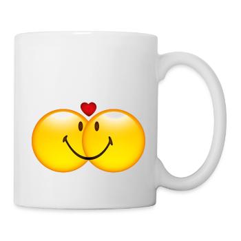 Smiley in Love - Mug blanc - blanc - Droite