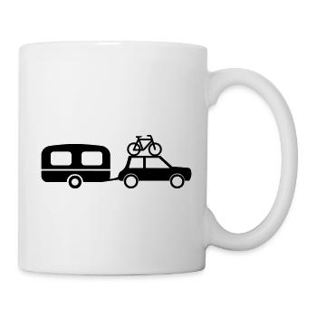 Auto Wohnwagen - Tasse - Weiß - Rechts