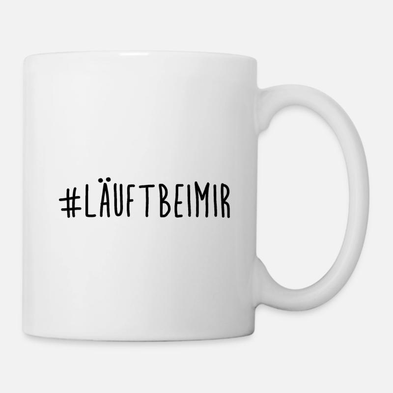# läuft bei mir - Running - Jogging - Sport - Tasse - Weiß