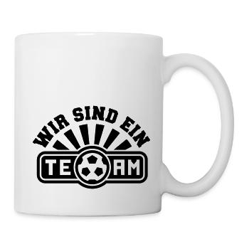 Wir sind ein Team (Fußball) - Tasse - Weiß - Rechts