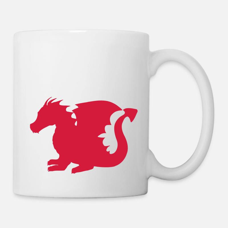 Baby Dragon Silhouette - Mug - white