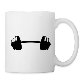 Hantel Krafttraining Bodybuilding Gewicht 8 - Tasse - Weiß - Rechts