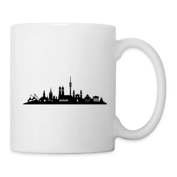 Skyline München - Tasse - Weiß - Rechts