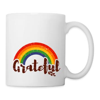 dankbarer Regenbogen LGBT - Tasse - Weiß - Rechts