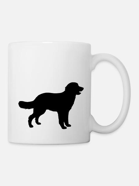 hovawart dog silhouette - Tasse - Weiß