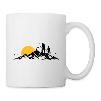 Natur - Berge Wanderer - Tasse - Weiß - Rechts