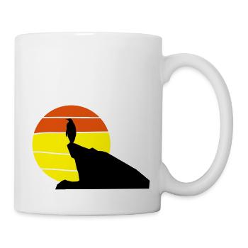 pinguin_sonnenuntergang - Tasse - Weiß - Rechts