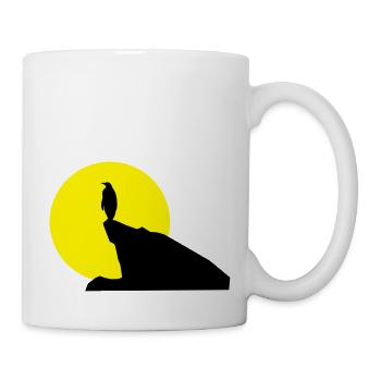 pinguin_bei_vollmond - Tasse - Weiß - Rechts