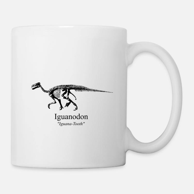 Iguanodon schwarz - Tasse - Weiß