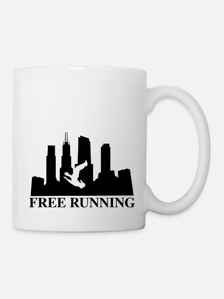 freerunning - Mug blanc - blanc