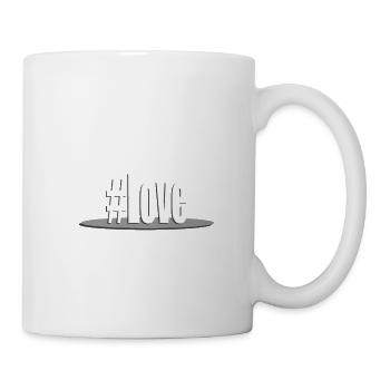 Hashtag Love #Love - Tasse - Weiß - Rechts