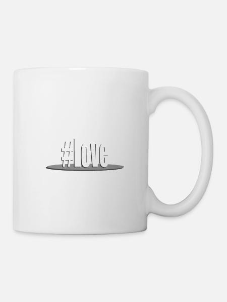 Hashtag Love #Love - Mug blanc - blanc