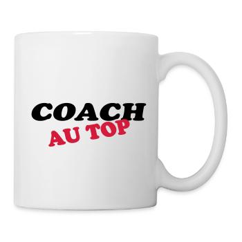 Foot / Coach / Entraineur / Basket / Tennis / Pap - Mug blanc - blanc - Droite