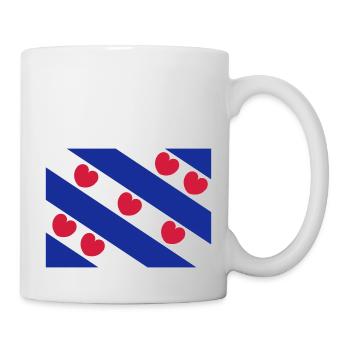 Flagge von Friesland - Tasse - Weiß - Rechts
