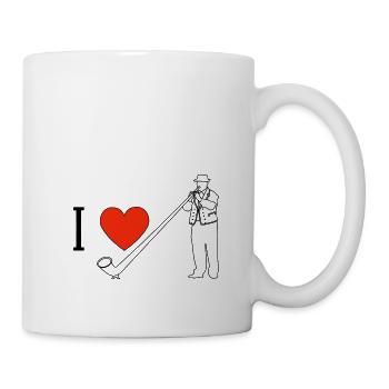 I love Alphorn - Tasse - Weiß - Rechts