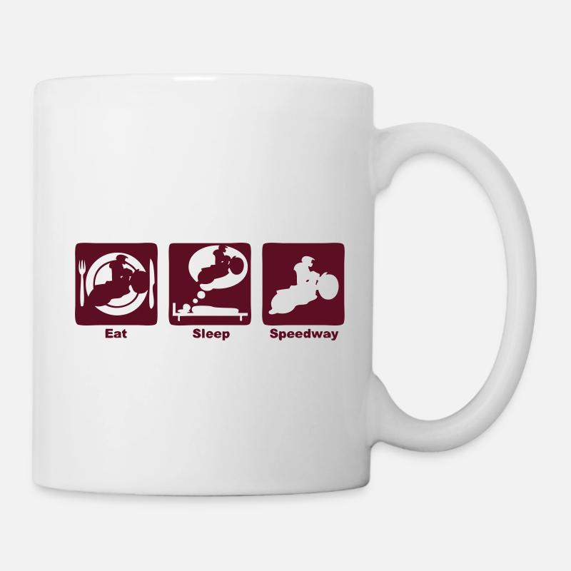 speedway eat sleep play - Tasse - Weiß