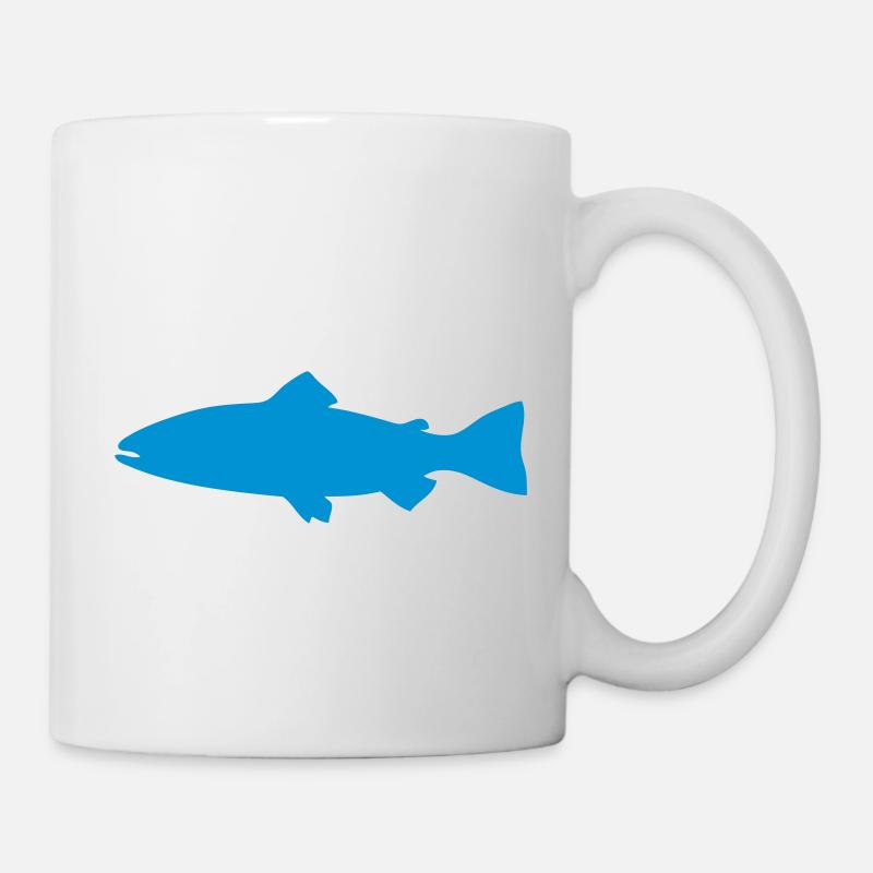 truite poisson peche 1 - Mug blanc - blanc