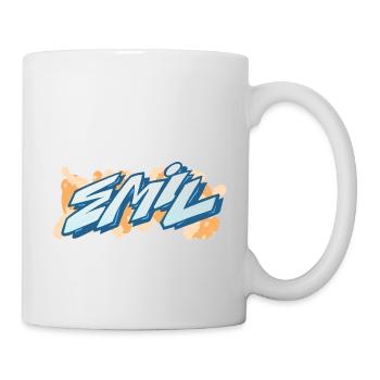 emil graffiti vorname - Tasse - Weiß - Rechts
