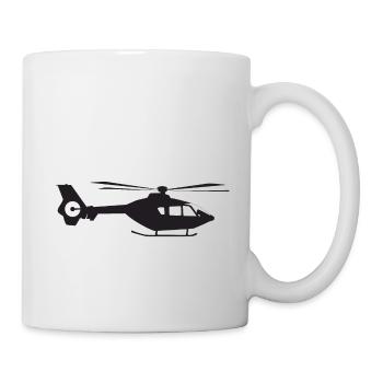 Helicopter side view - Mug - white - Right