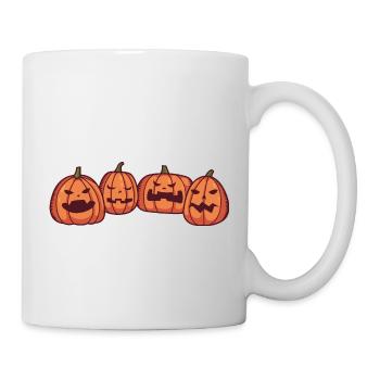 Kürbis mit menschlichem Gesicht. - Tasse - Weiß - Rechts