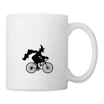 Witch on bike - Mug - white - Right
