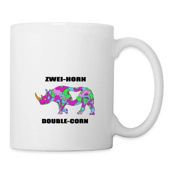 Zweihorn! Doppelkorn! - Tasse - Weiß - Rechts