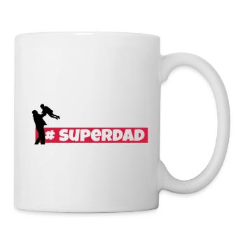 superdad, superpapa,mein held,dad,papa,vater - Tasse - Weiß - Rechts