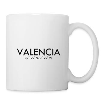 Valencia - Spain - Coordinates Latitude Longitude - Mug - white - Right