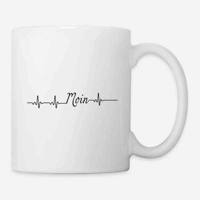 Heartbeat Moin - Tasse - Weiß