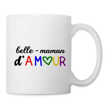 T shirt belle-maman d'amour, famille. - Mug blanc - blanc - Droite