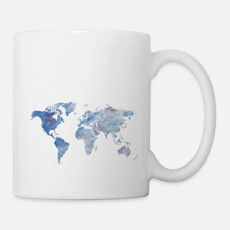 blueWorldmap - Mug blanc - blanc