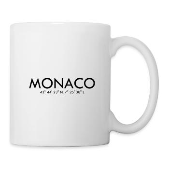 Monaco - Coordonnées - Latitude - Longitude - Mug blanc - blanc - Droite