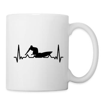 Herzschlag Surfen surfer Ich liebe Surfen - Tasse - Weiß - Rechts