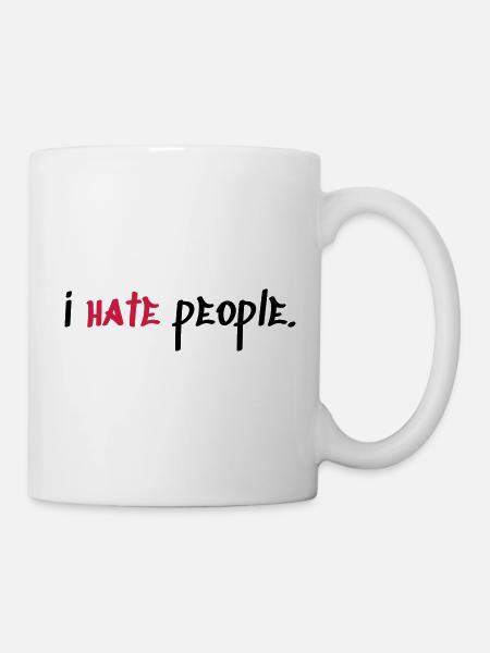 I hate people - Mug - white