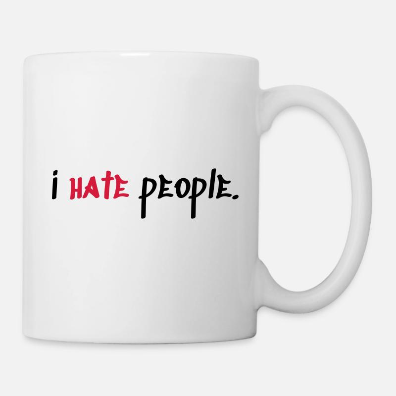 je déteste les gens - Mug blanc - blanc